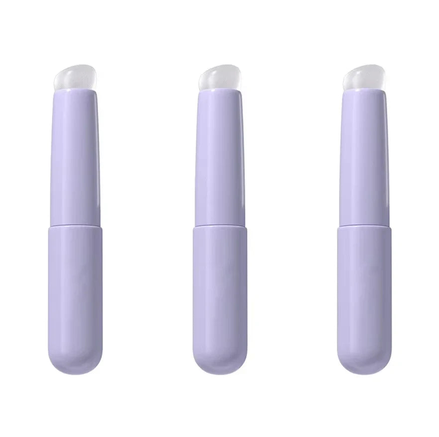 Upgrade Silicone Lip Brush With Cover Angled Concealer Brush Like Fingertips Q Soft Lipstick Makeup Brushes Round Head No Broken