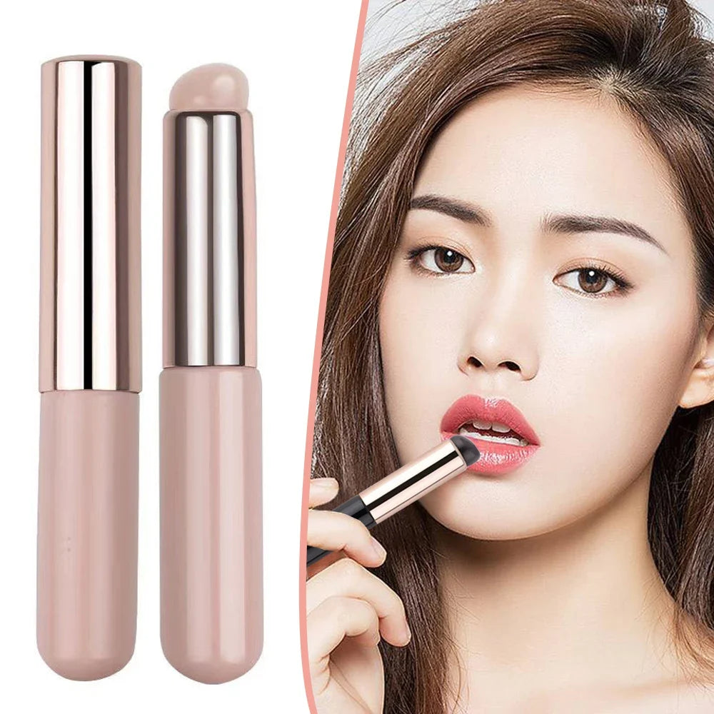 Upgrade Silicone Lip Brush With Cover Angled Concealer Brush Like Fingertips Q Soft Lipstick Makeup Brushes Round Head No Broken