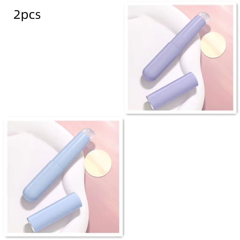 Upgrade Silicone Lip Brush With Cover Angled Concealer Brush Like Fingertips Q Soft Lipstick Makeup Brushes Round Head No Broken
