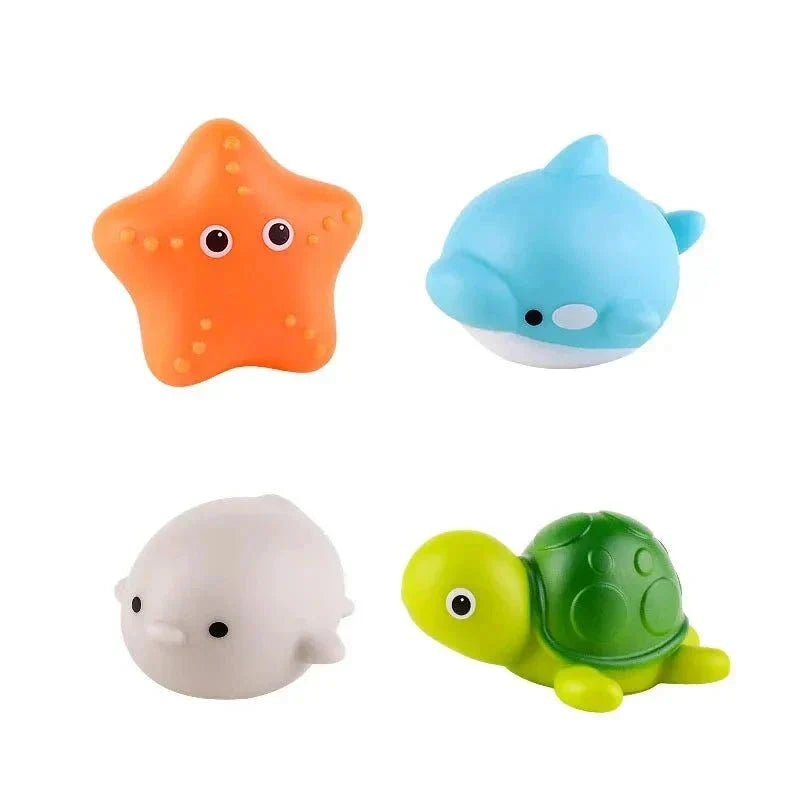 Floating Light-Up Animal Bath Pool Toys for Kids Age 3-5 - Set of 9 Fun Bath Time Accessories