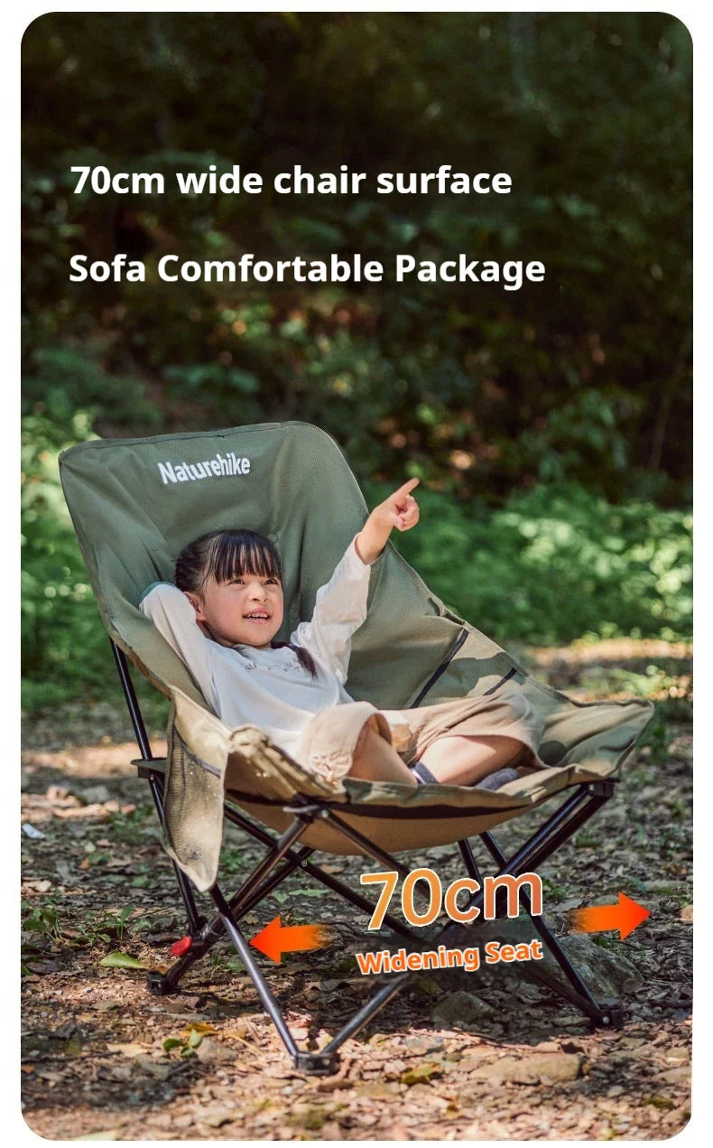 Naturehike SEA STAR 001 Camping Moon Chair Outdoor Push-up High Back Portable Folding Adjustable Lounge Chair Picnic Leisure Seat Bearing 120KG