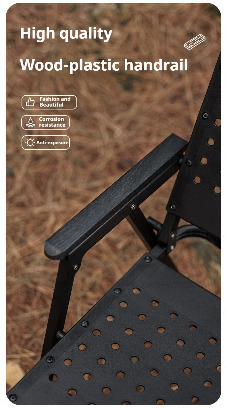 BLACKDOG HIVE Kermit Metal Chair Portable Lightweight Outdoor Folding Fishing Chair Breathable Moon Armchair Honeycomb Design Load Bearing Up To 112kg