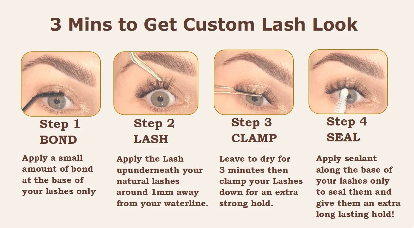 NUO Makeup Luxury DIY Cluster Lash Extension Glue-Based Percut Eyelash Segment Individual Lashes 3D Ribbon Lashes Private Label