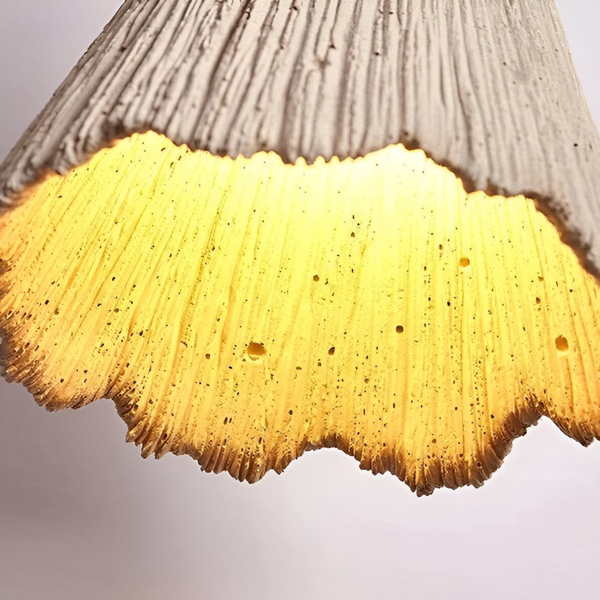 Cream Wabi-Sabi Cement Pendant Light With E27 LED Light