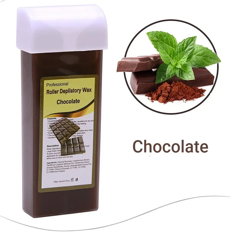 100g Hair Removal Wax Gentle Non-irritating Hot Depilatory Cream Wax Cartridge Beeswax Warmer Waxing Hair Removal for Women Men