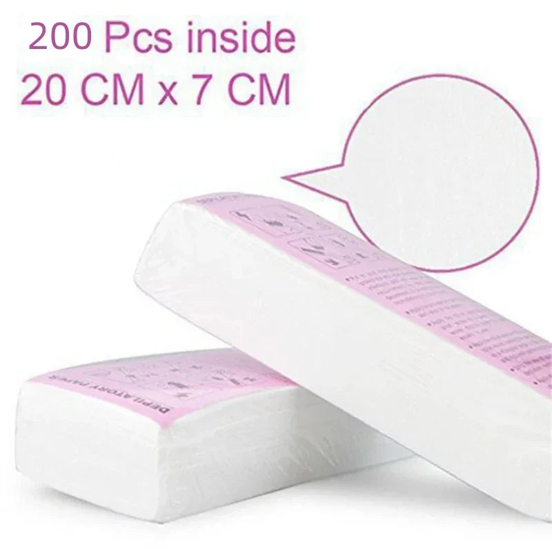 200/100PCS Women Men Hair Removal Wax Paper Nonwoven High Quality Body Leg Arm Hair Removal Epilator Wax Strip Paper Roll