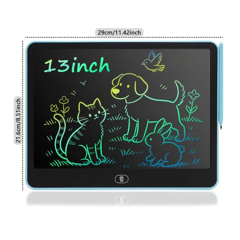 Kids LCD Drawing Board - Portable 16/13/11/8-Inch Digital Sketchpad for Creative Learning and Doodling
