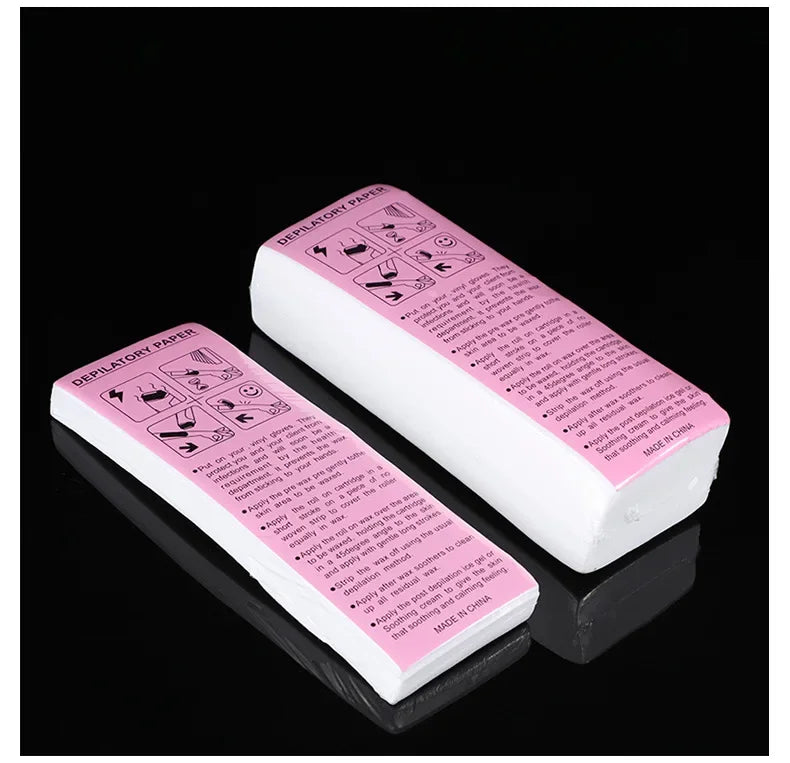 200/100PCS Women Men Hair Removal Wax Paper Nonwoven High Quality Body Leg Arm Hair Removal Epilator Wax Strip Paper Roll