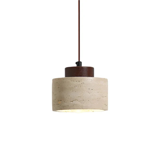 Nordic Travertine Pendant Light With Natural Stone Shade