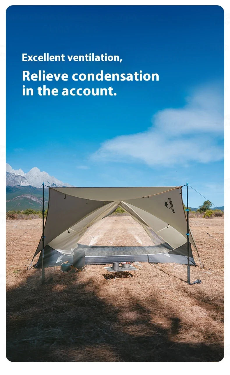 Naturehike MONGAR Series UL Tent Portable Ultralight 1 and 2 Person 15D Nylon Rainproof Expandable Canopy Double Layer Camping Outdoor Hiking Backpacking Cycling Tent