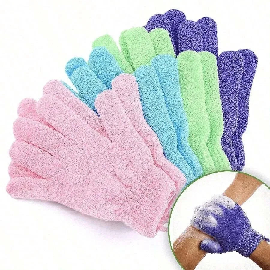 Bath Products – 2pcs Exfoliating Shower Gloves & Back Scrub Towel Set