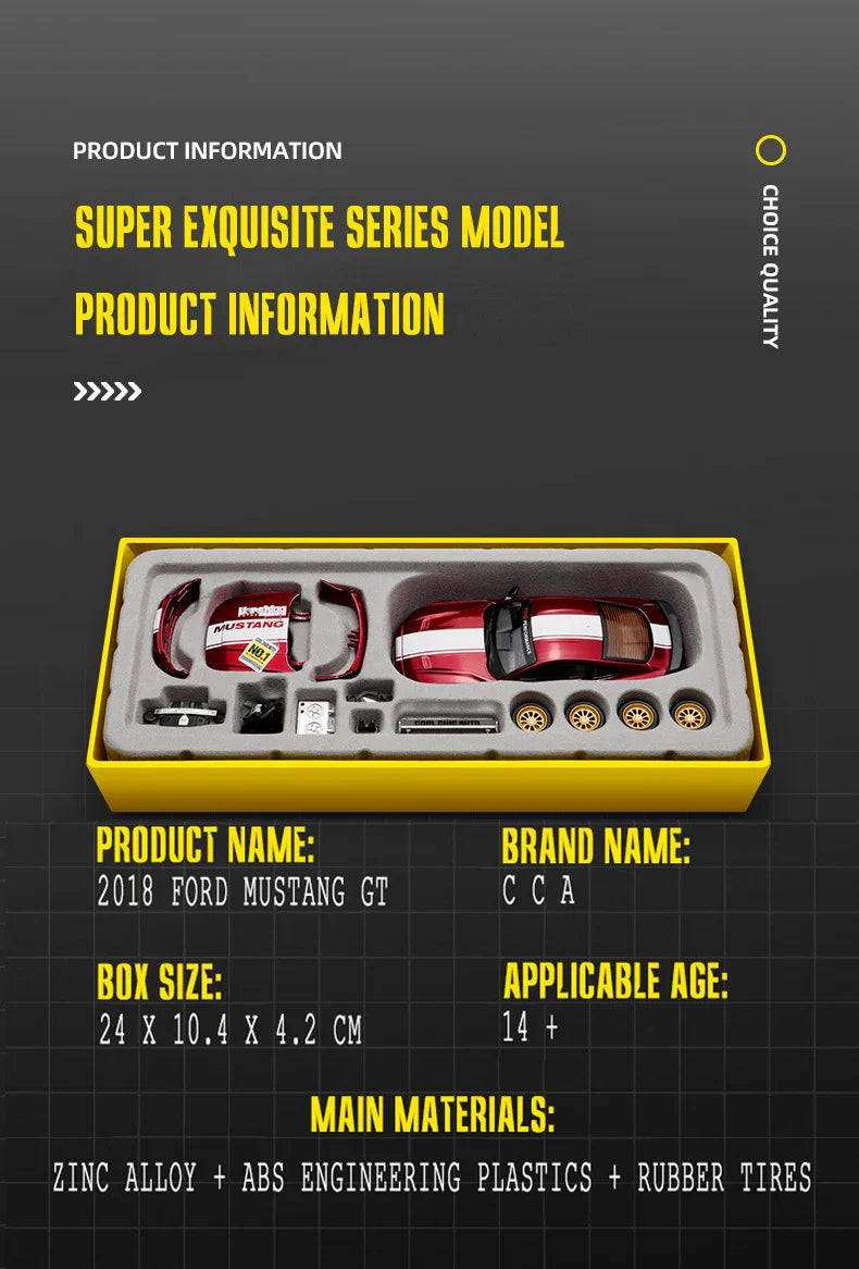 Ford Mustang GT Alloy Toy Car Model- HMT15FM