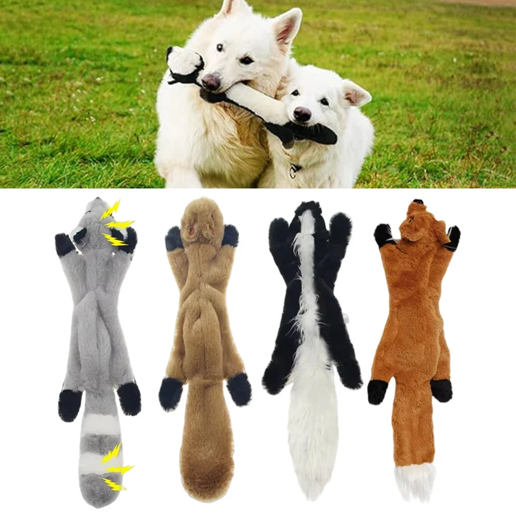 No-Stuffing Squeaky Crinkle Dog Toy