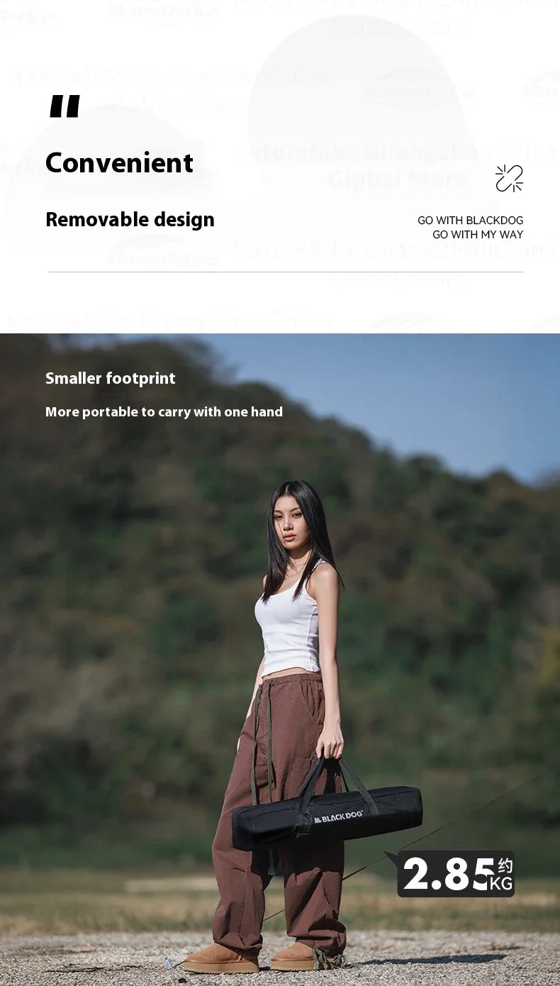 BLACKDOG Detachable Kermit Chair Portable Lightweight Detachable Seat Armchair Aluminum Alloy Outdoor Camping Fishing Folding Chair Load Bearing 120kg