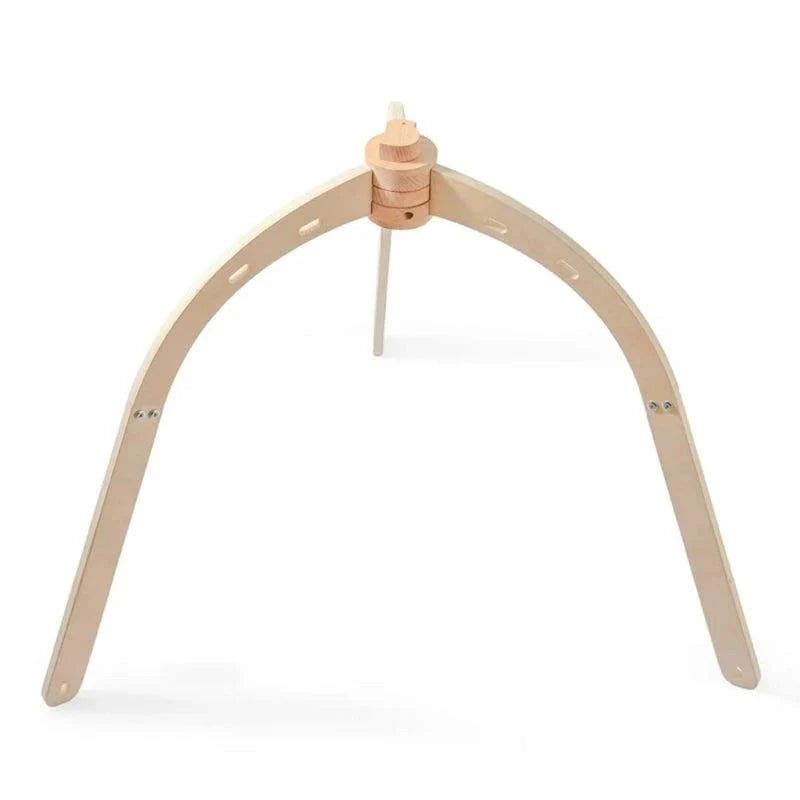Wooden Baby Play Gym with Music Activity Mat for 0-12 Months - Sensory Development Toys with Mobile Bells for Limb Exercises