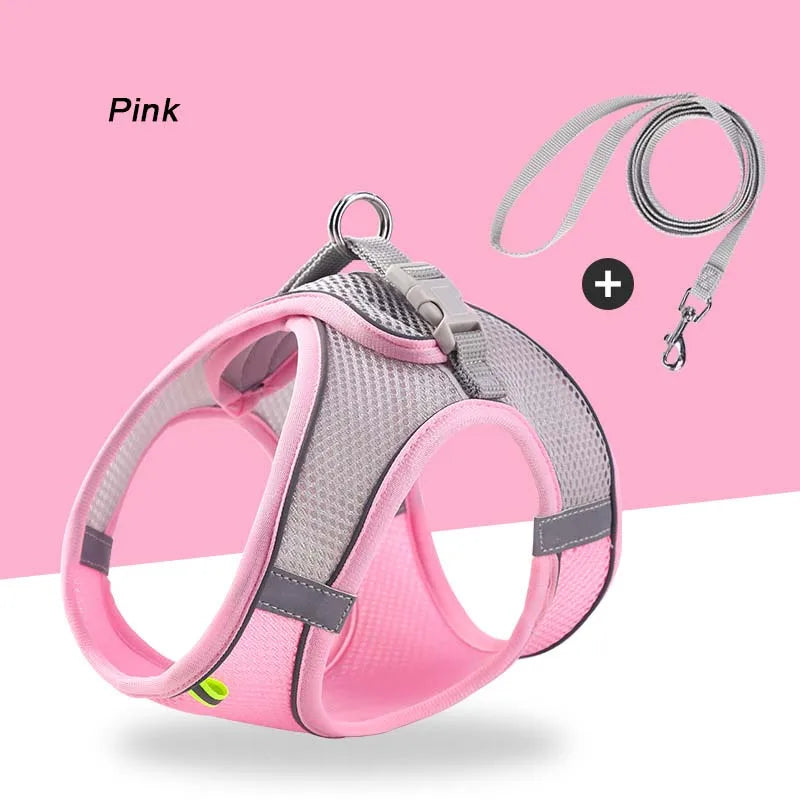 Reflective Mesh Harness & Leash Set