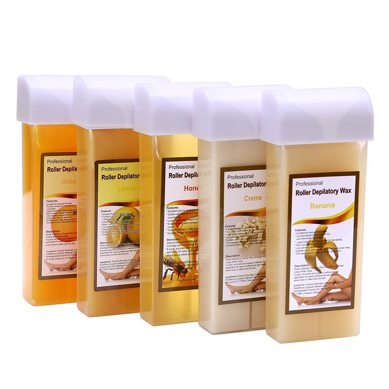 100g Hair Removal Wax Gentle Non-irritating Hot Depilatory Cream Wax Cartridge Beeswax Warmer Waxing Hair Removal for Women Men