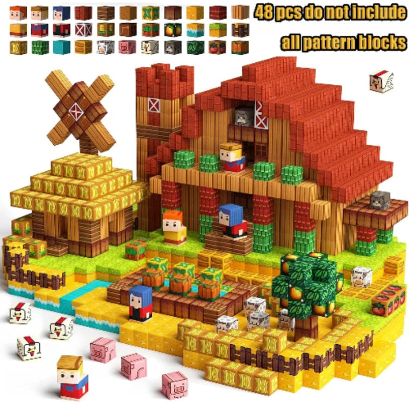 Magnetic Building Blocks Set - Mine Exploration STEM Toy for Kids, Construction Brick Cubes for Boys and Girls