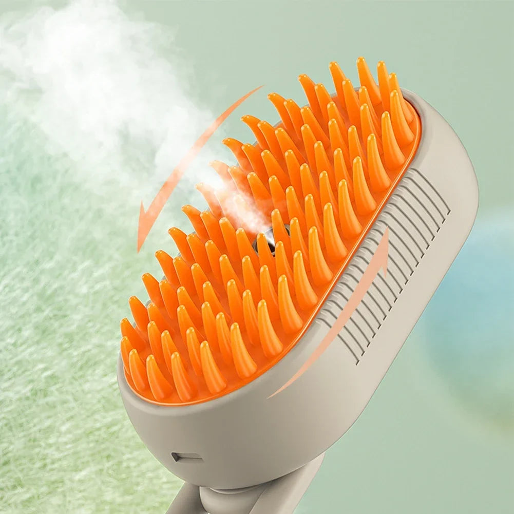 3-in-1 Steam Grooming Brush for Cats & Dogs