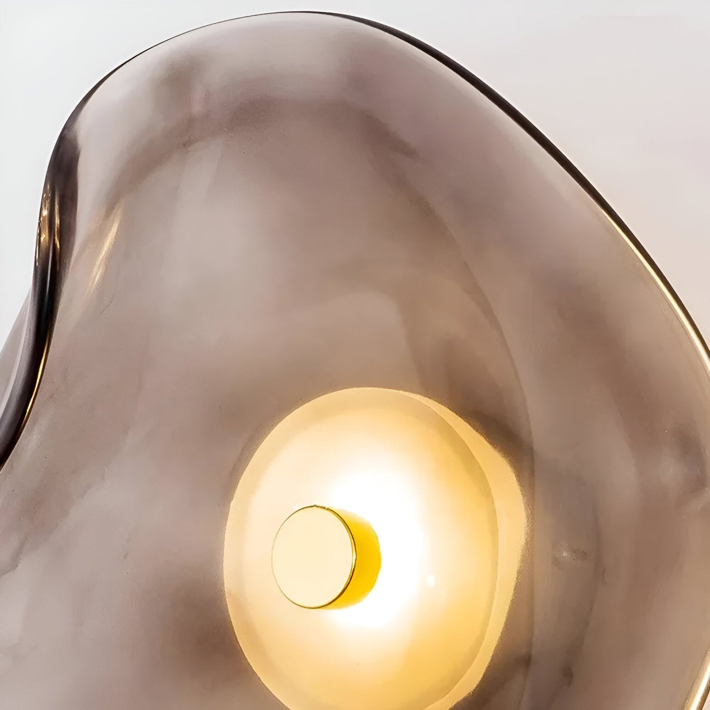 Nordic Curved Glass Wall Light LED Light With Sculpted Glass Shade