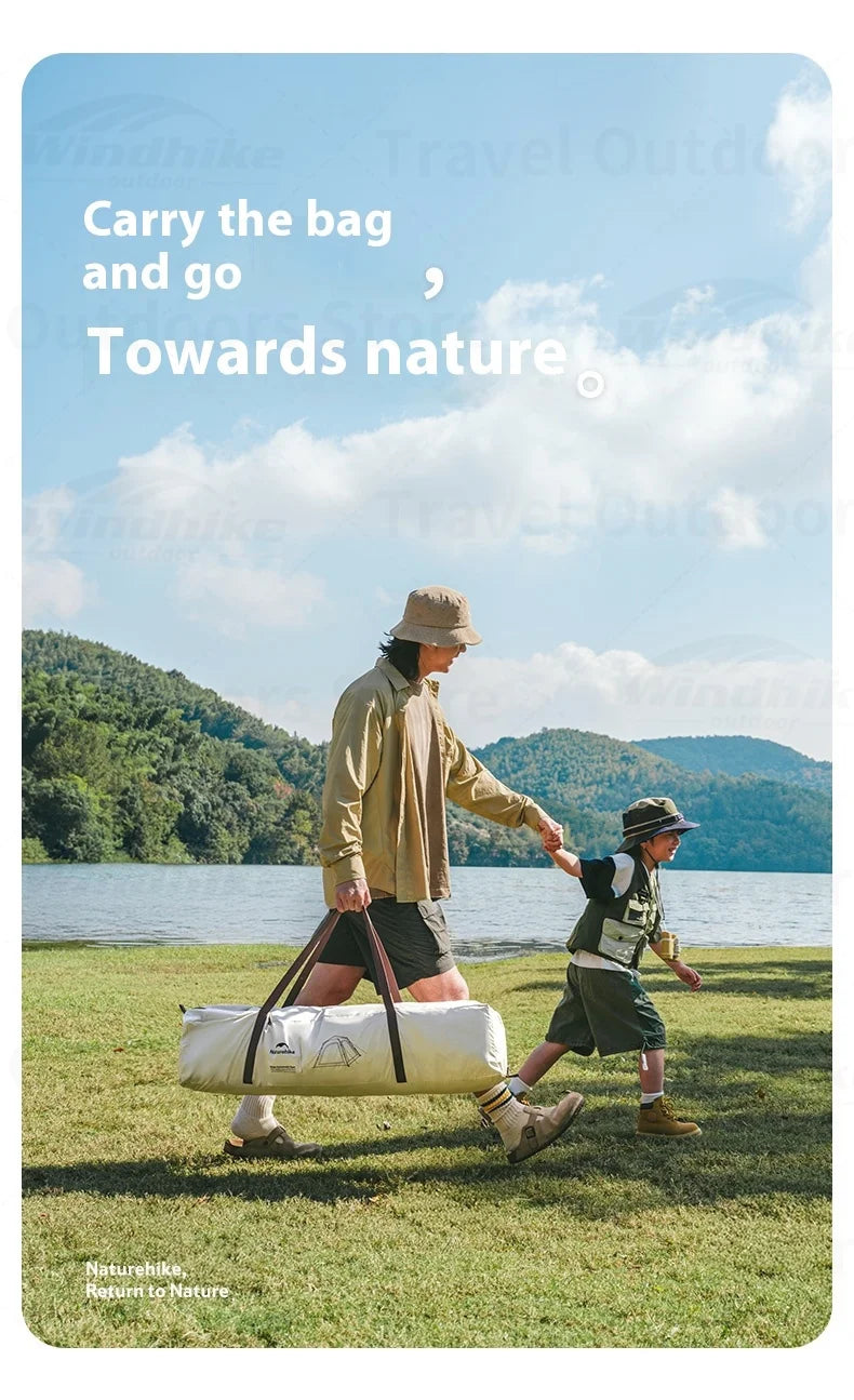 Naturehike ANGO PLUS Automatic Tent Upgraded Portable Lightweight 3-4 Persons Quick Opening Tent Camping Park Canopy Tent Integrated Tent Waterproof