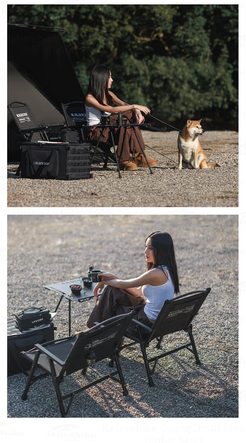 BLACKDOG Detachable Kermit Chair Portable Lightweight Detachable Seat Armchair Aluminum Alloy Outdoor Camping Fishing Folding Chair Load Bearing 120kg