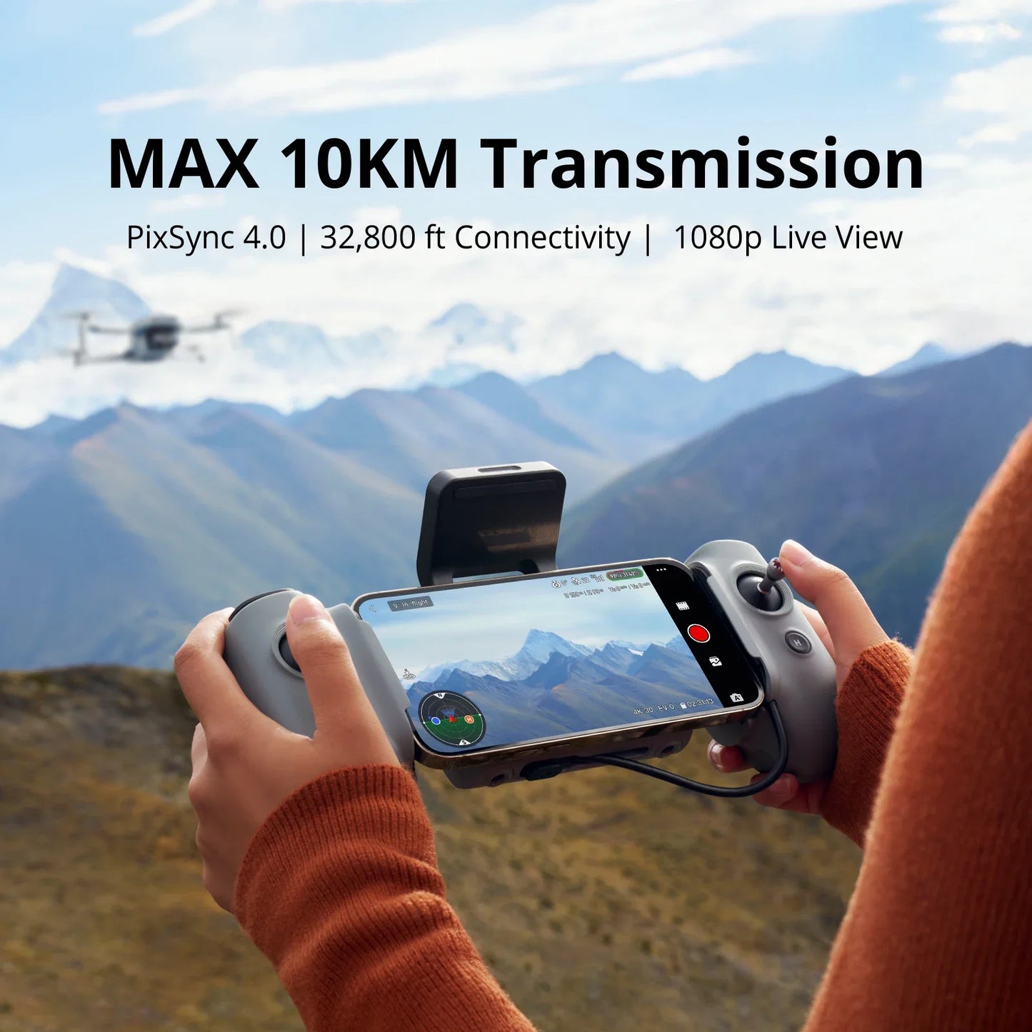 Potensic ATOM 2 Camera Drone, 4K HDR Video, 8K Photo, 3-Axis Gimbal,Under 249g, Vertical Shooting,10-KM, AI Night Shot, AI Track