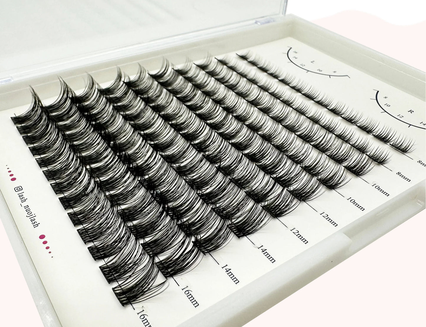 NUO Makeup Luxury DIY Cluster Lash Extension Glue-Based Percut Eyelash Segment Individual Lashes 3D Ribbon Lashes Private Label