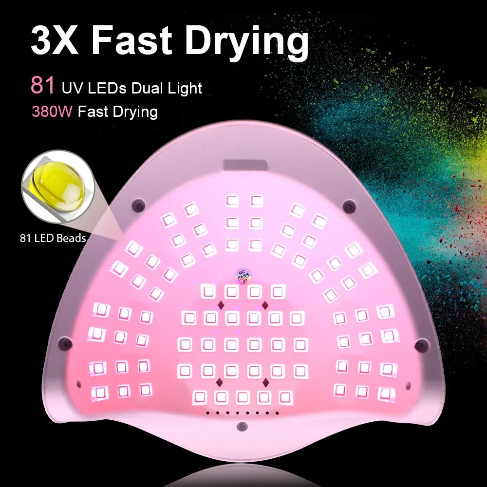 380W Professional Nail Dryer LED UV Lamp for Nails Gel Polish Dryer Light Nail Art Accessories Curing Gel Toe Nails