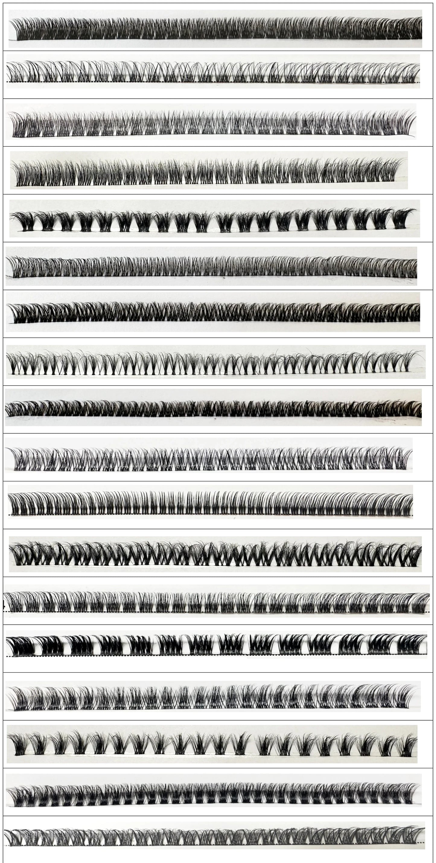 NUO Makeup Luxury DIY Cluster Lash Extension Glue-Based Percut Eyelash Segment Individual Lashes 3D Ribbon Lashes Private Label