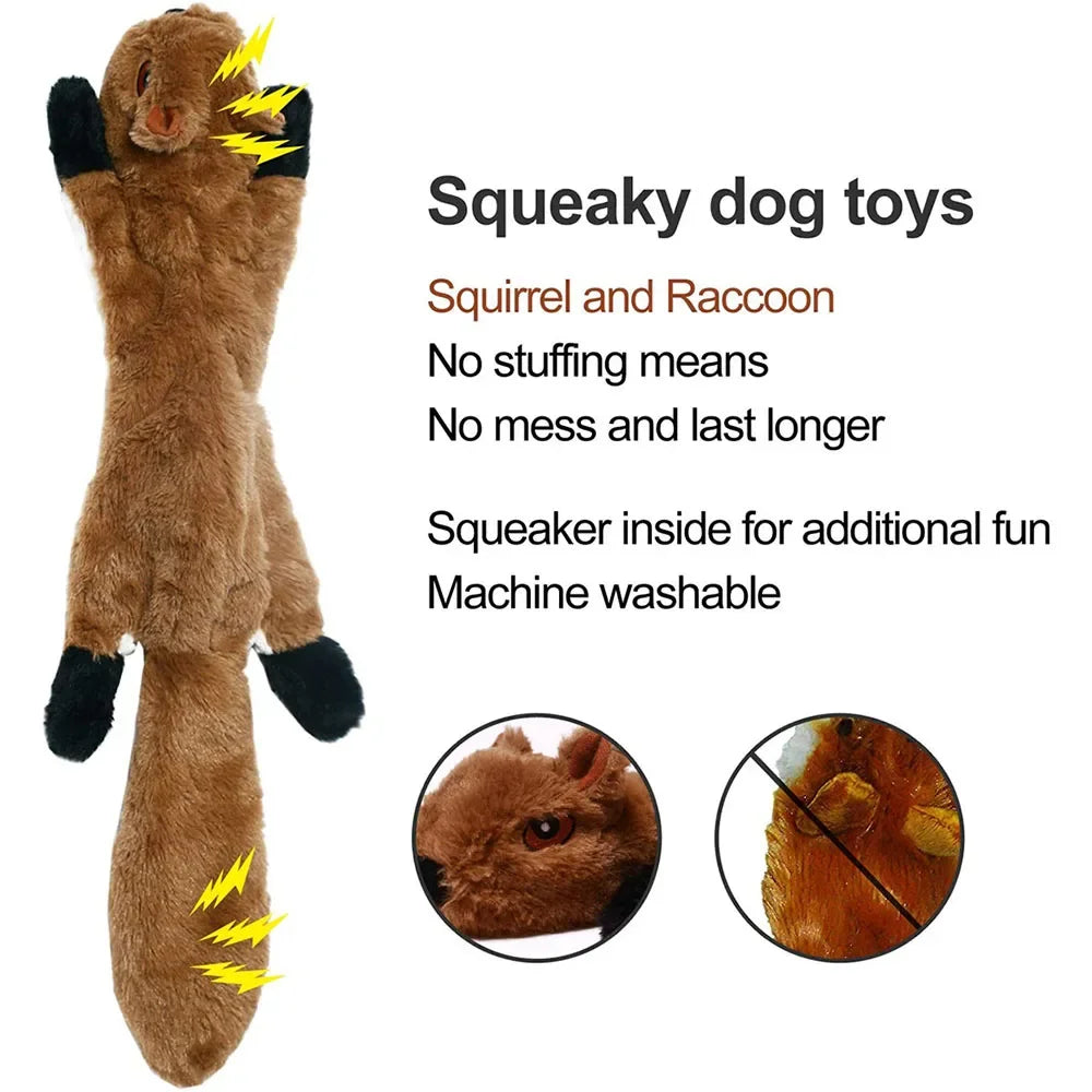 No-Stuffing Squeaky Crinkle Dog Toy