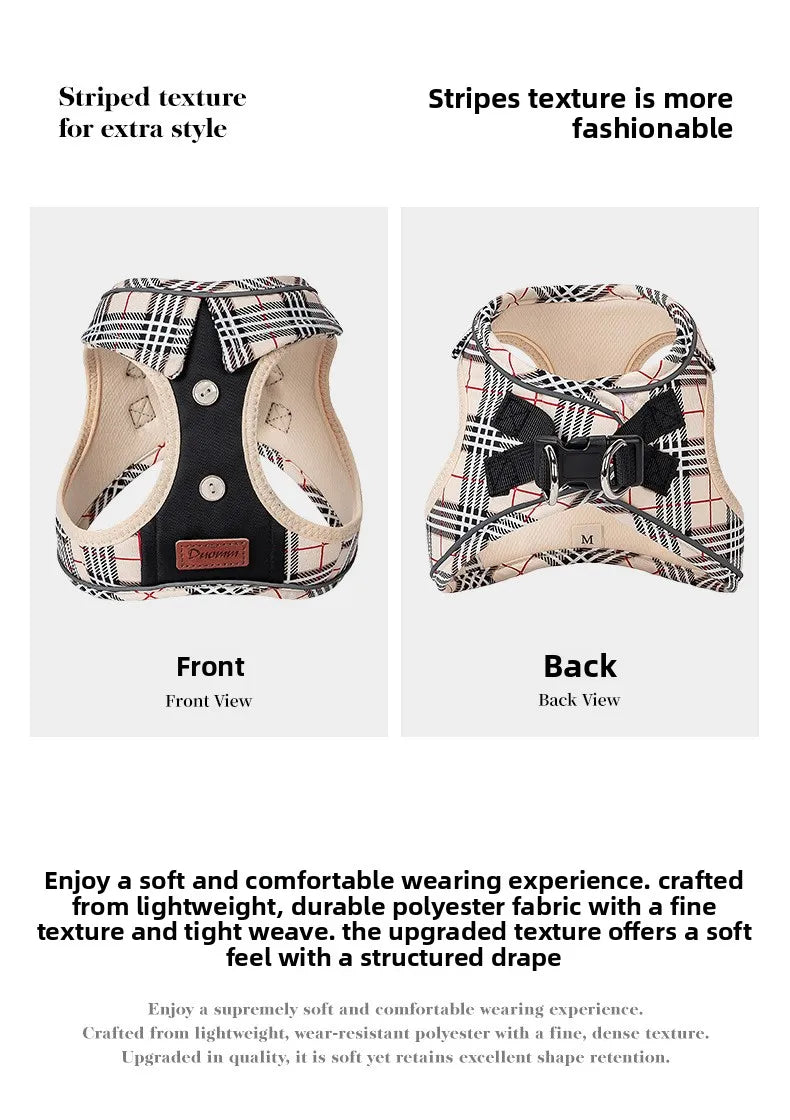 British-Style Dog Harness Set (3-Piece)