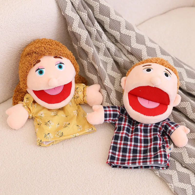 Kids Plush Finger & Hand Puppets for Role Play & Bedtime Stories - 28-33cm