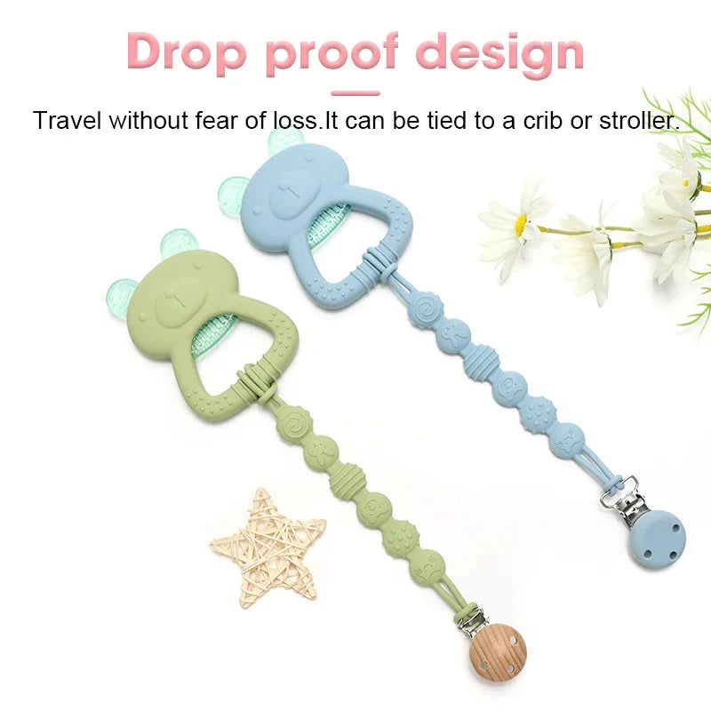Erduo Silicone Baby Teether Toy - Ice Gel Sensory Chew for Teething Relief, Anxiety, and Autism Support