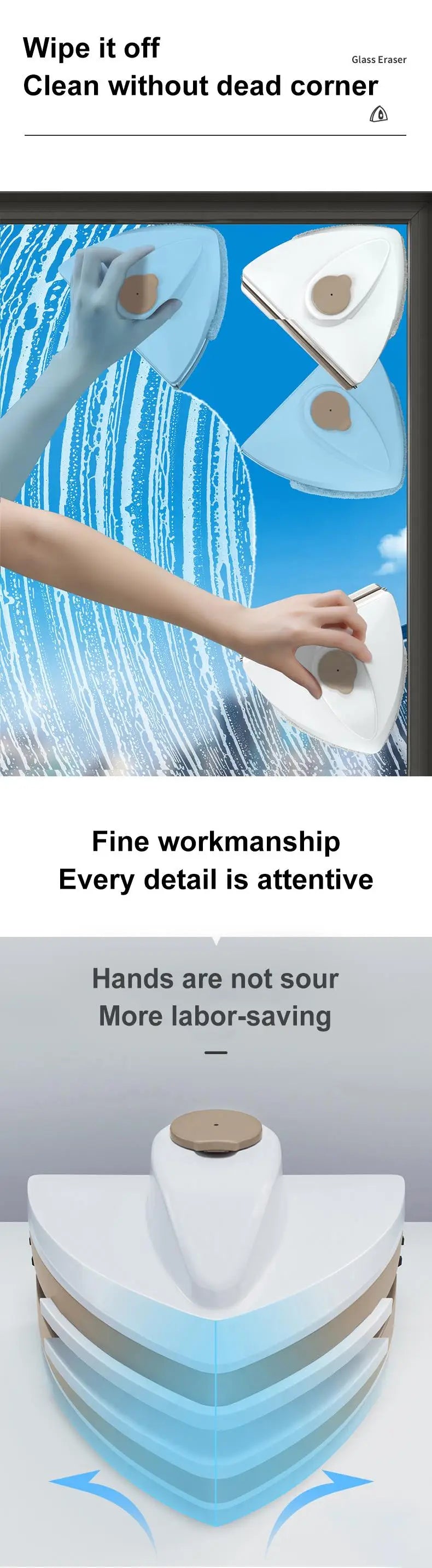 Magnetic Window Cleaner Brush