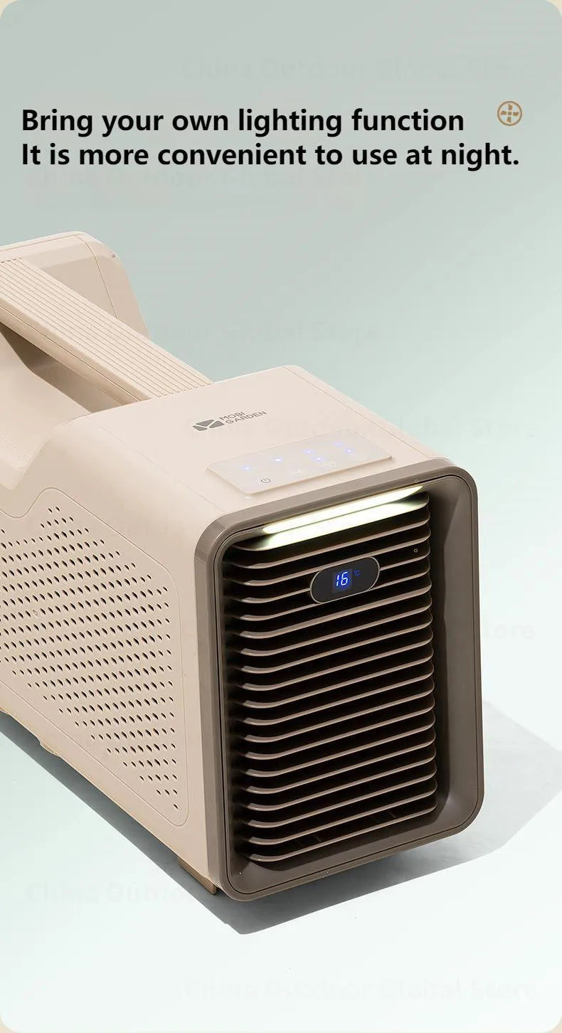 MOBI GARDEN Mobile Air Conditioner Outdoor Portable Fan Integrated Car Cooler 450W Cooling Camping Tent Indoor Car Cooling Fan With Built-in Lighting