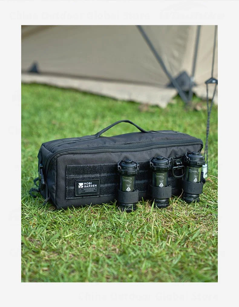 MOBI GARDEN Ground Nail Storage Bag Portable Multi-function 5L Large Space One Second Switch Four Layer Camping Outdoor Partition Box Wear-resistant