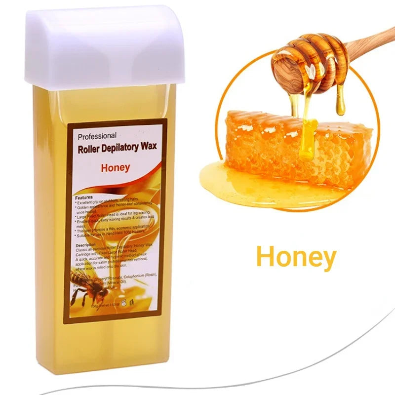 100g Hair Removal Wax Gentle Non-irritating Hot Depilatory Cream Wax Cartridge Beeswax Warmer Waxing Hair Removal for Women Men