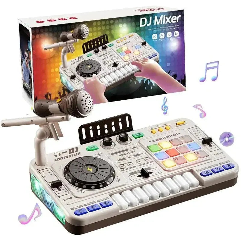 Kids DJ Mixer Controller - Multifunctional Music Toy with Simulation Effects for Creative Play