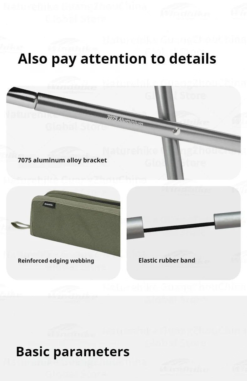 Naturehike Ultralight Folding Stool Portable Mini Chair 7075 Aluminum Alloy Fishing Outdoor Camping Chair 3CM Thick Cushion Seat Load 180kg