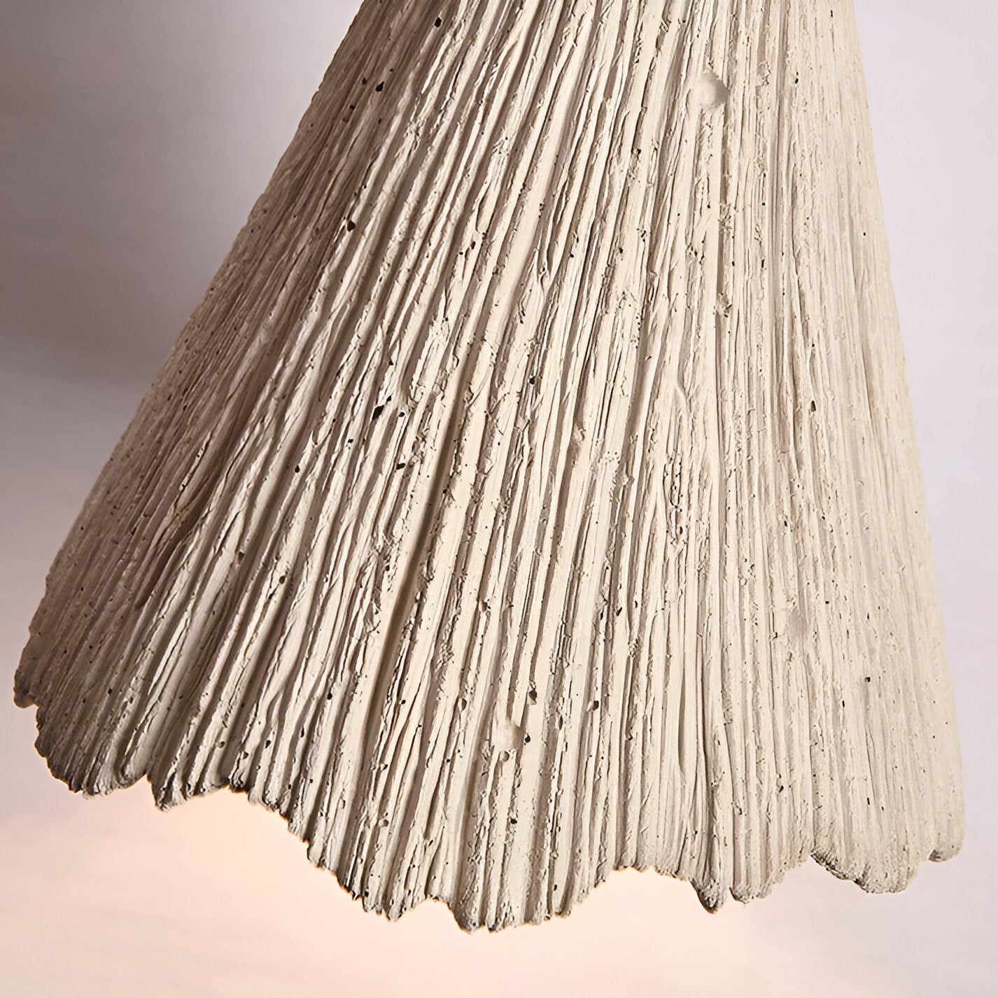 Cream Wabi-Sabi Cement Pendant Light With E27 LED Light