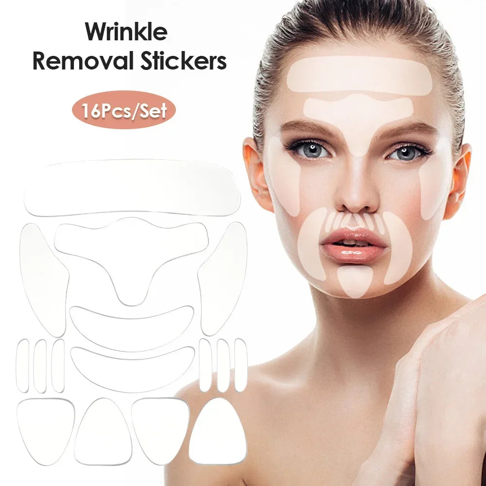 Reusable Silicone Wrinkle Removal Sticker Anti Wrinkle Pads Anti Aging Skin Face Lifting Patches Face Forehead Neck Eye Stickers