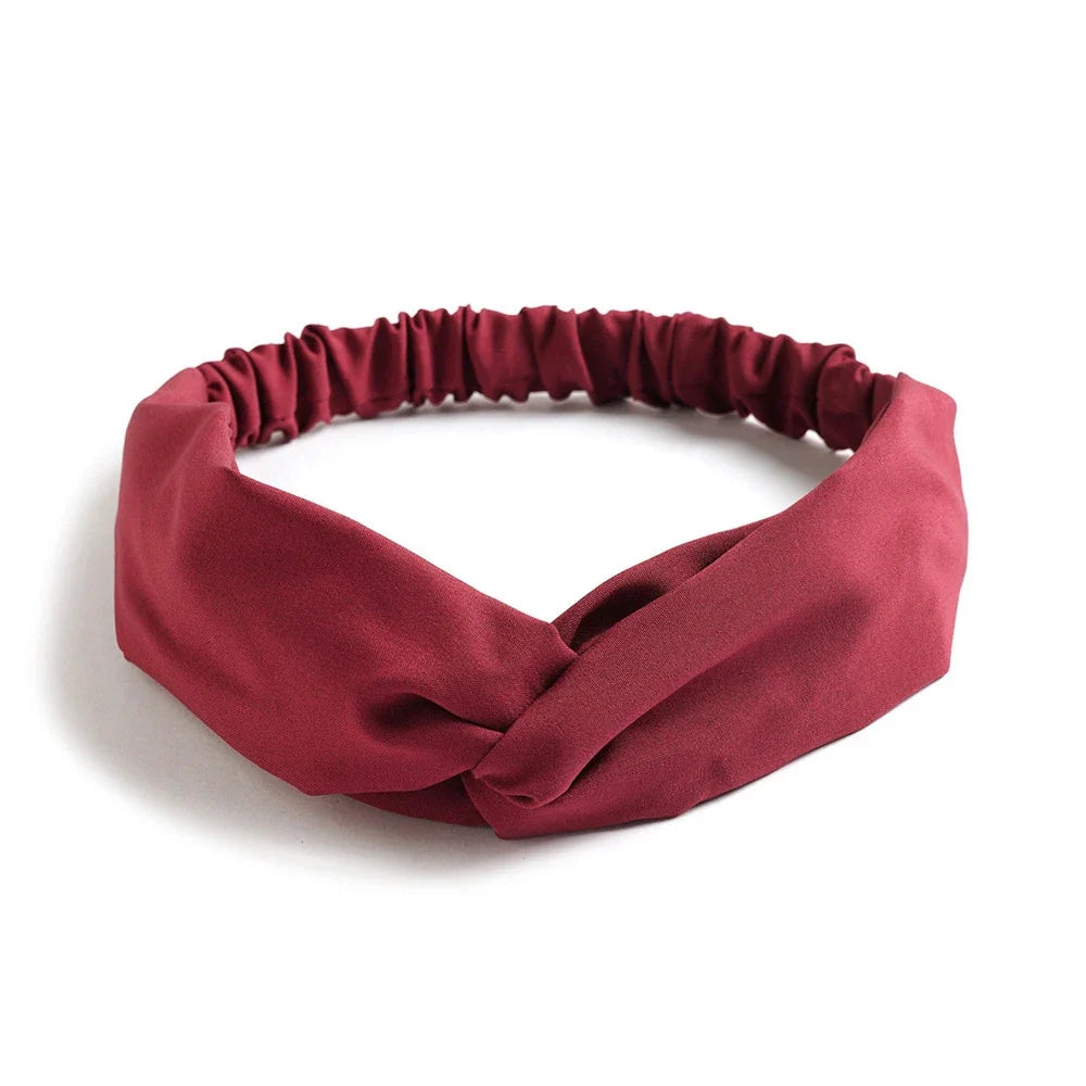 vintage cross turban headband summer print