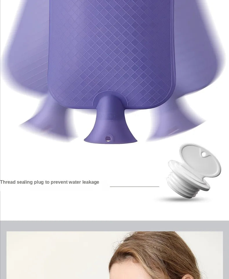 large capacity PVC hot water bag for bed and foot warmer