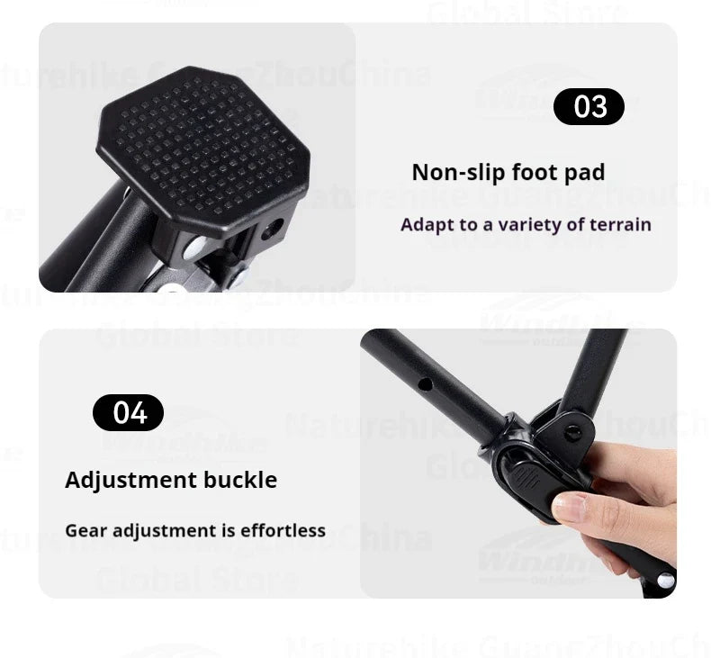 BLACKDOG Floating Moon Adjustable Recliner Folding Cotton Camping Lounge Moon Chair Carbon Steel Leisure Outdoor Fishing Picnic Thicken 600D Oxford Cloth