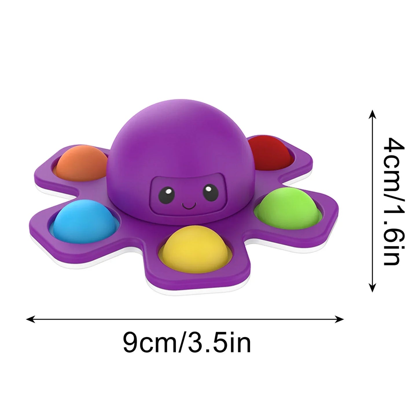 Anti-Stress Push Bubble Fidget Spinner Toy - Sensory Face-Changing Spinner for Kids Stress Relief