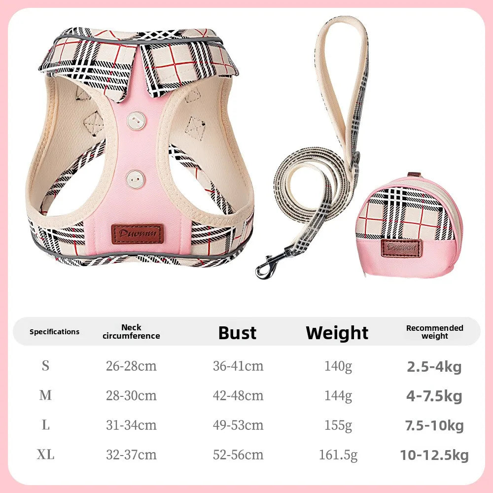 British-Style Dog Harness Set (3-Piece)