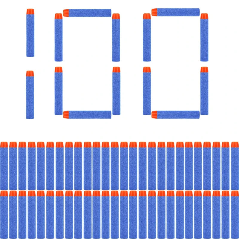 FRENSIT Blue Round Head Bullets 7.2cm for Nerf N-strike Elite Series Blasters Foam EVA Refill Darts Kids Toy Guns Accessories