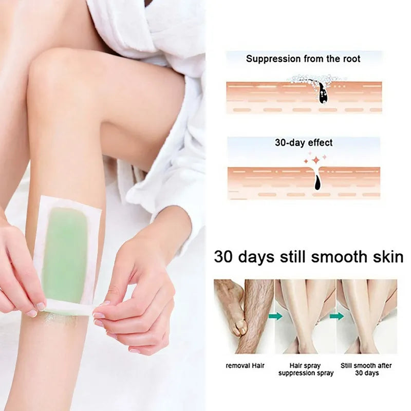 20stick Professional Hair Removal Wax Strips for Summer Depilation Double Sided Cold Wax Paper for Leg Body Face Useful