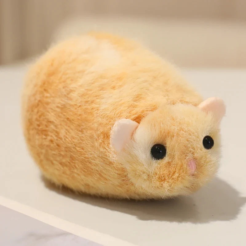 Cute Golden Hamster Plush Pillow Toy - Soft Stuffed Animal Doll Keychain for Kids, 13/35CM Fun Gift
